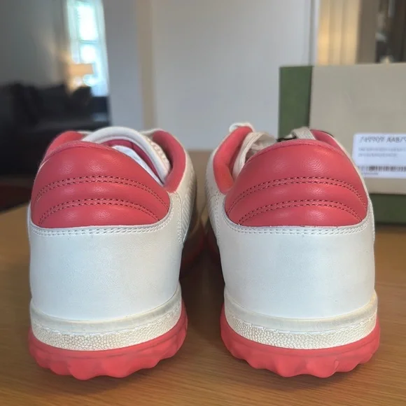 Gucci White and Pink Sneakers - Picture 5 of 11